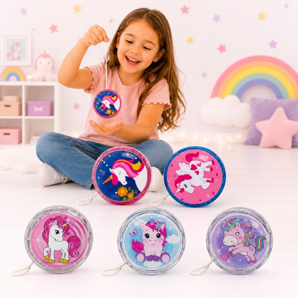 Kit 2 Yoyo Unicornio Ioio (io-io) Com Led Brinqued