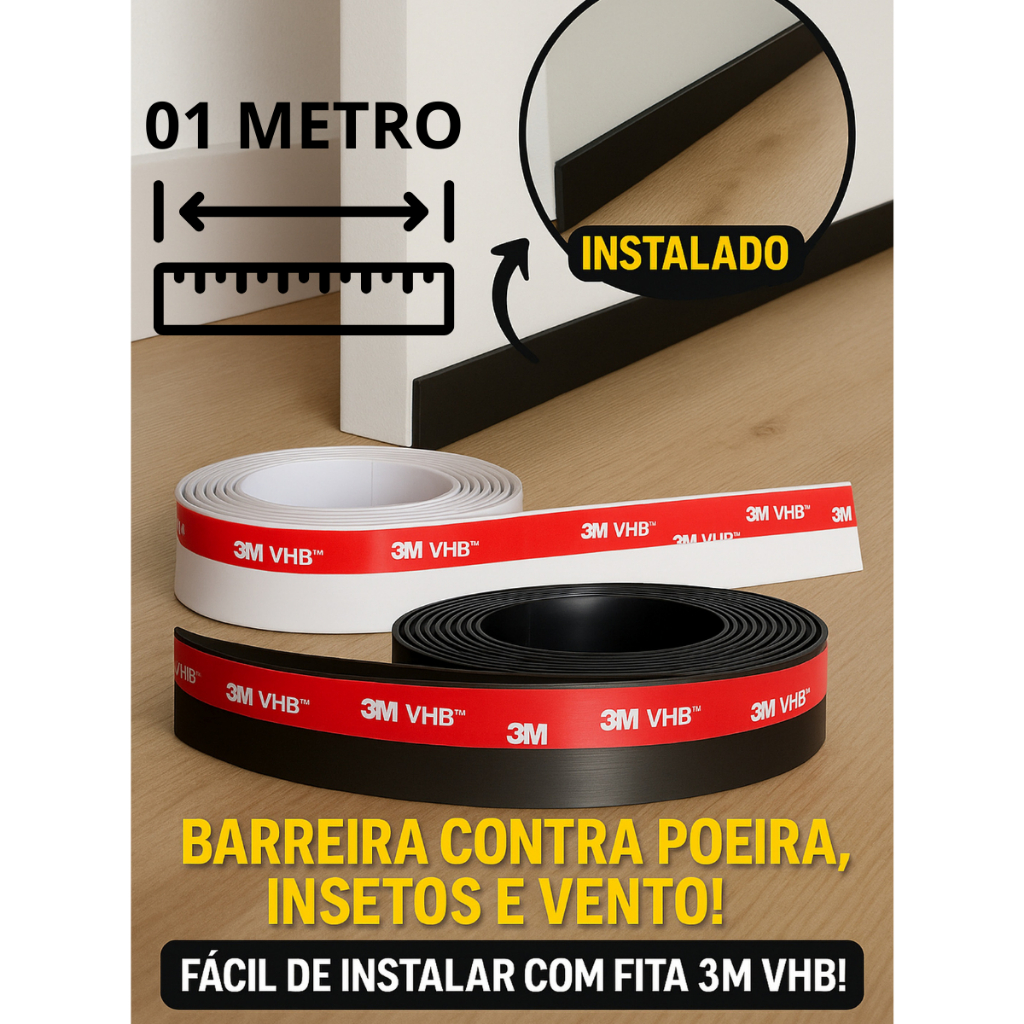 Veda Porta Adesivo Bloqueia Poeira, Vento, Insetos