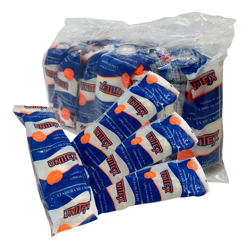 Atadura De Crepe 1,8m c/12 Un – UNITEX