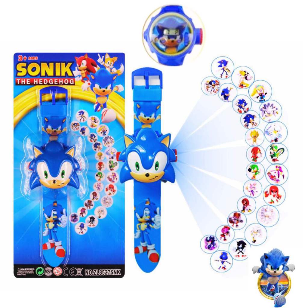 Relógio Sonic Digital Projetor de Imagens Infanti