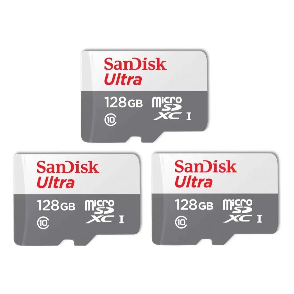 Kit 3 Cartão De Memória Micro Sd Sandisk 64gb e 