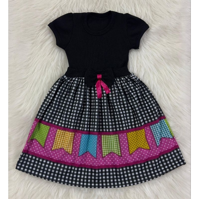 Vestido Festa Infantil de Menina Temático Festa C