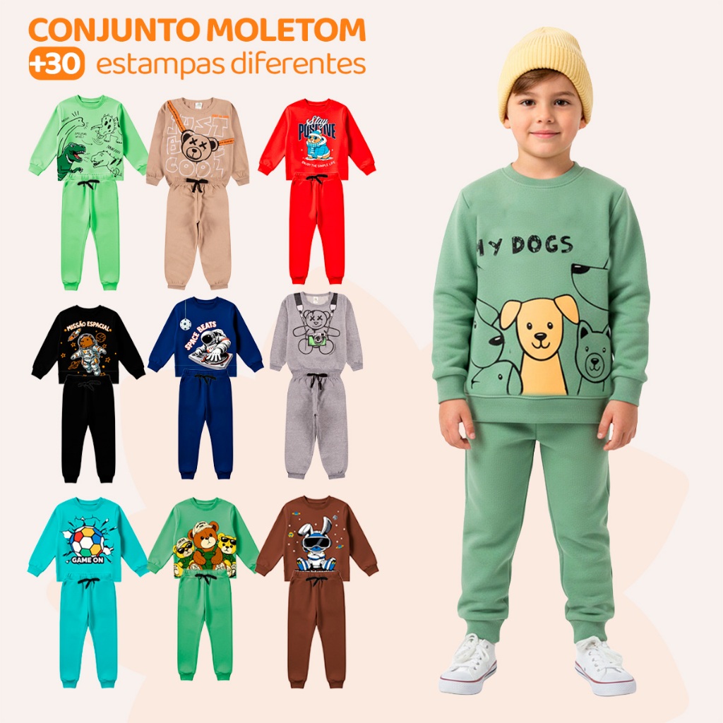 Kit Sortido 6 Peças de Roupas Masculino Infantil 