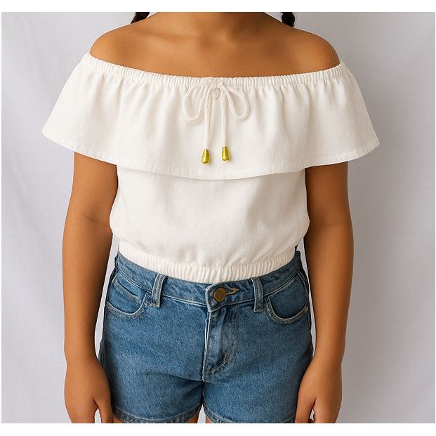 CIGANINHA INFANTIL DE BABADO MENINA BLOGUEIRA
