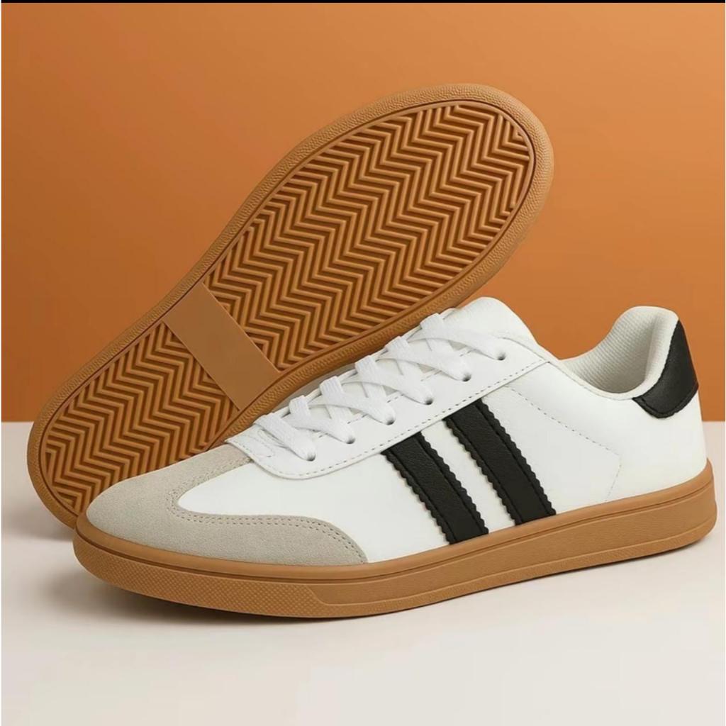 TENIS FEMININO BRANCO E PRETO TENDÊNCIA MODA ACAD