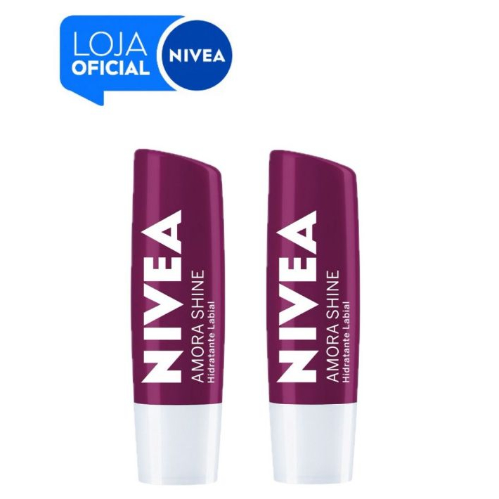 KIT NIVEA Hidratante Labial Amora Shine 4,8g ̵