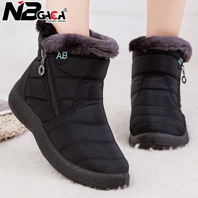 Botas Femininas Com Zíper À Prova Dágua Para O 
