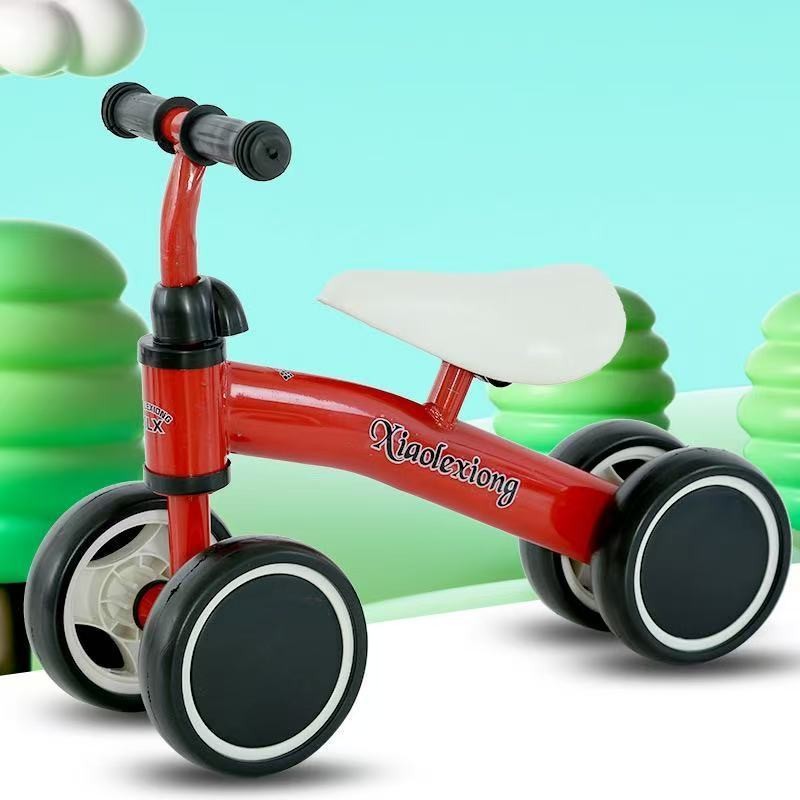 Carro de equilíbrio infantil de quatro rodas sem