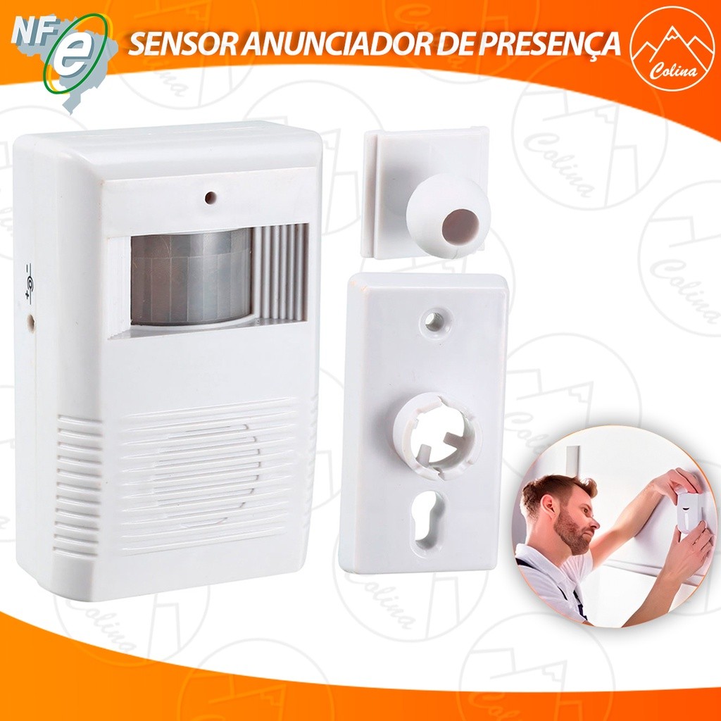 Sensor Anunciador De Presença Detector Lojas e Ca