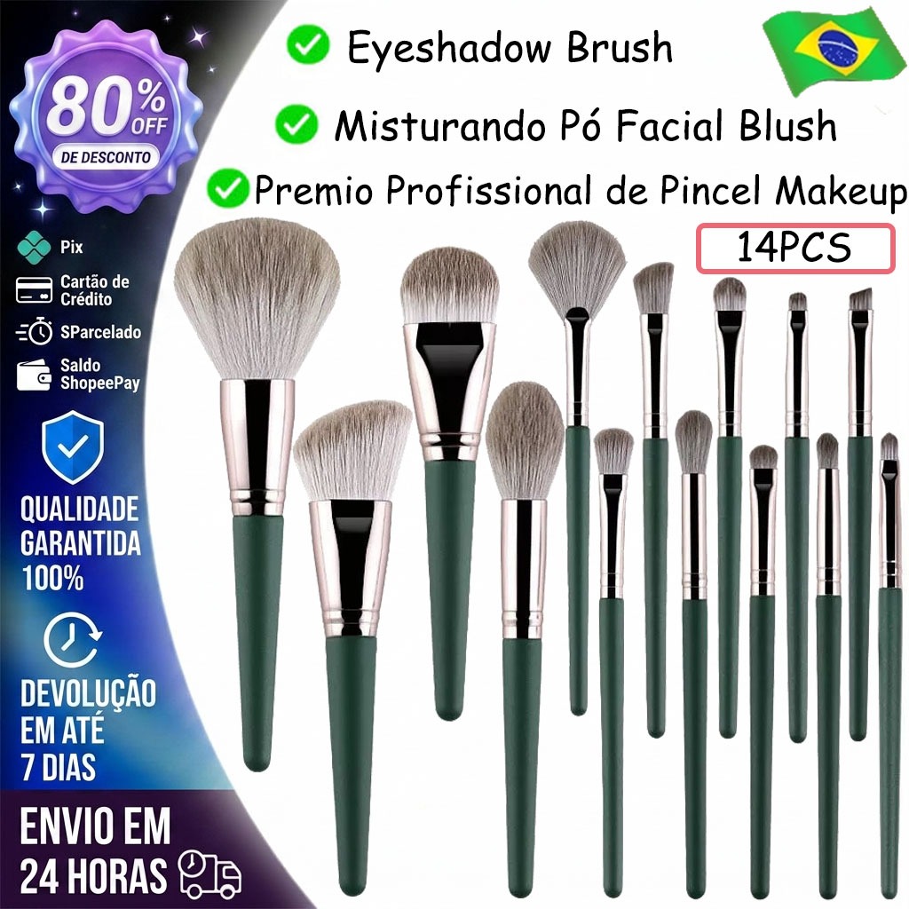 14PC /Set Makeup Brushes Professional Premium Foun