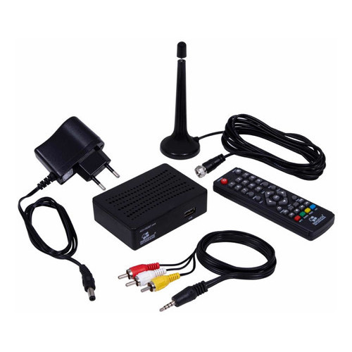 Kit Conversor Digital De Tv + Antena Digital Inter