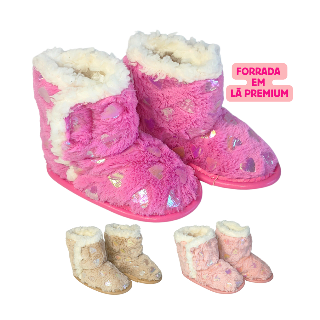 Pantufa Botinha Bebê e Infantil Menina 13/14 ao 2
