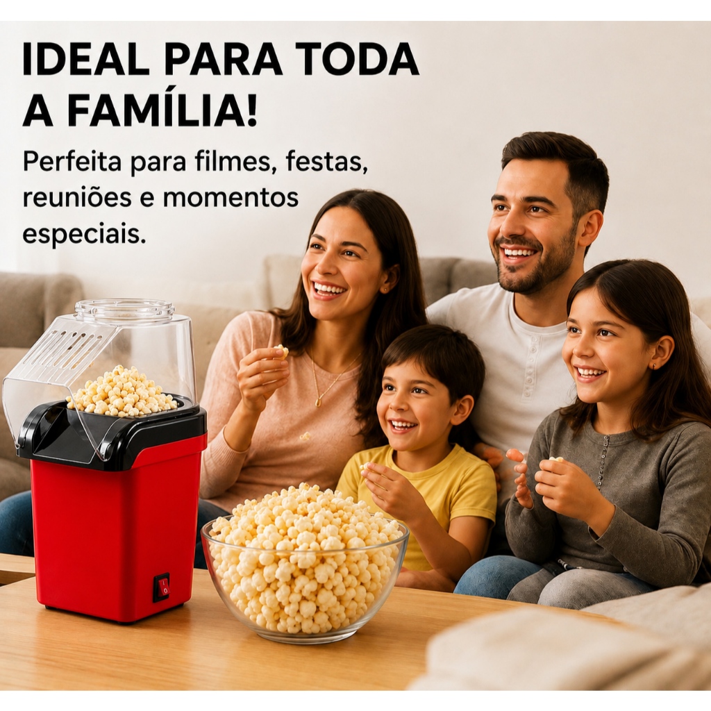 Pipoqueira Elétrica Ar Quente Sem Óleo Máquina