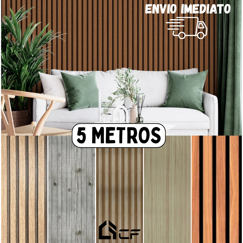 Papel de Parede Madeira 3D 5 METROS X 45CM Auto Ad