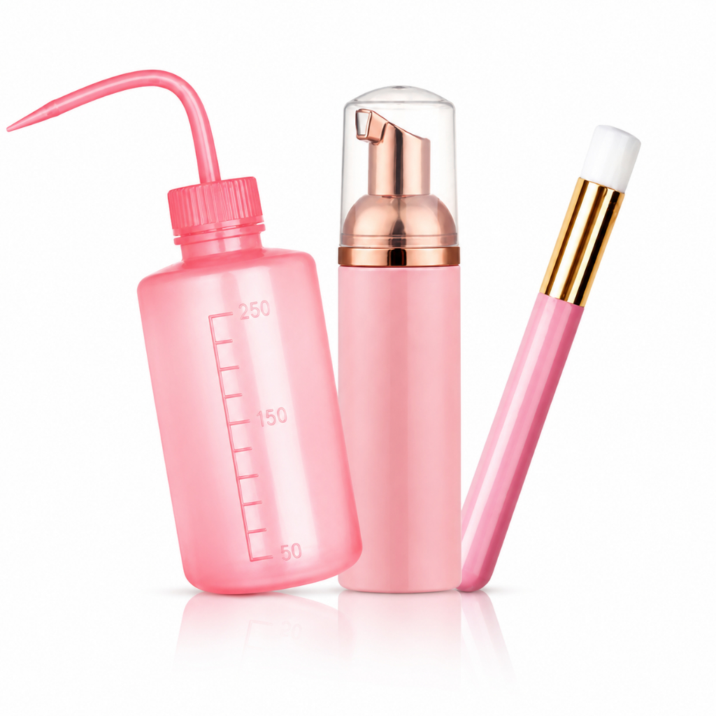 Kit Completo Limpeza Cílios Extensão com Pump, E