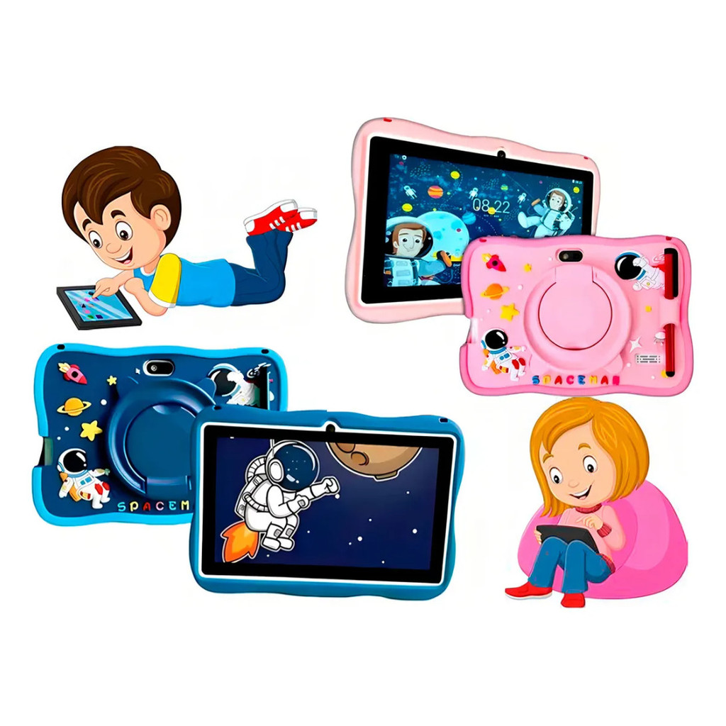 Tablet Infantil 7 Polegadas Kit Completo com Capa