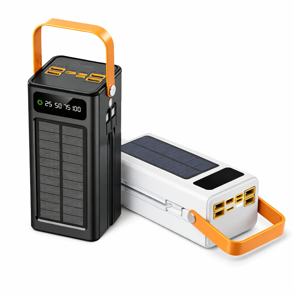 Power Bank Solar 50.000mAh com 4 Portas USB Carreg