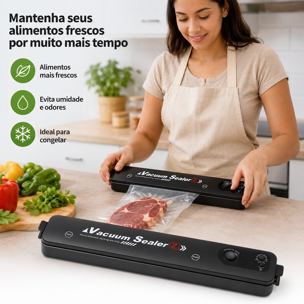 Seladora a Vácuo Automática para Alimentos Máqu