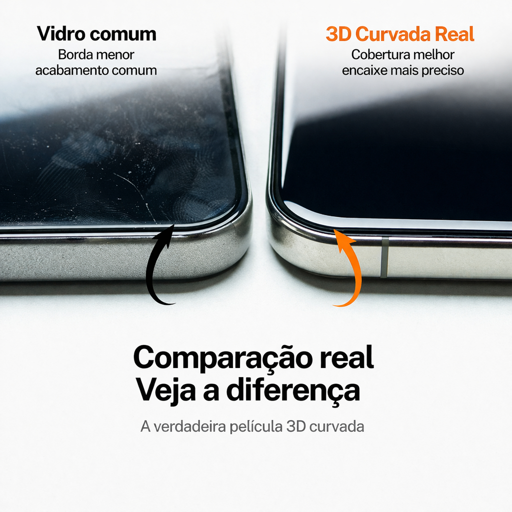 Película Vidro 3D HD Antiestática iPhone 17 16 1