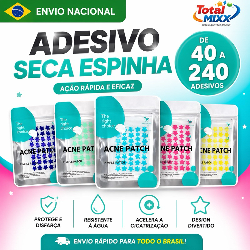 KIT 40-240 Adesivos Seca Espinha Hidrocoloide Seca