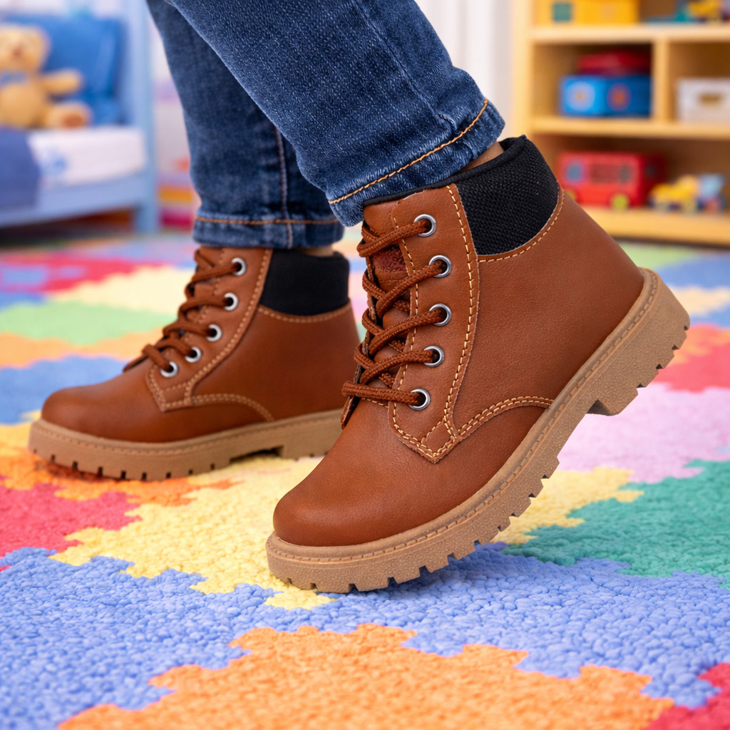 Coturno Masculino Bota Infantil Criança Menino Ca