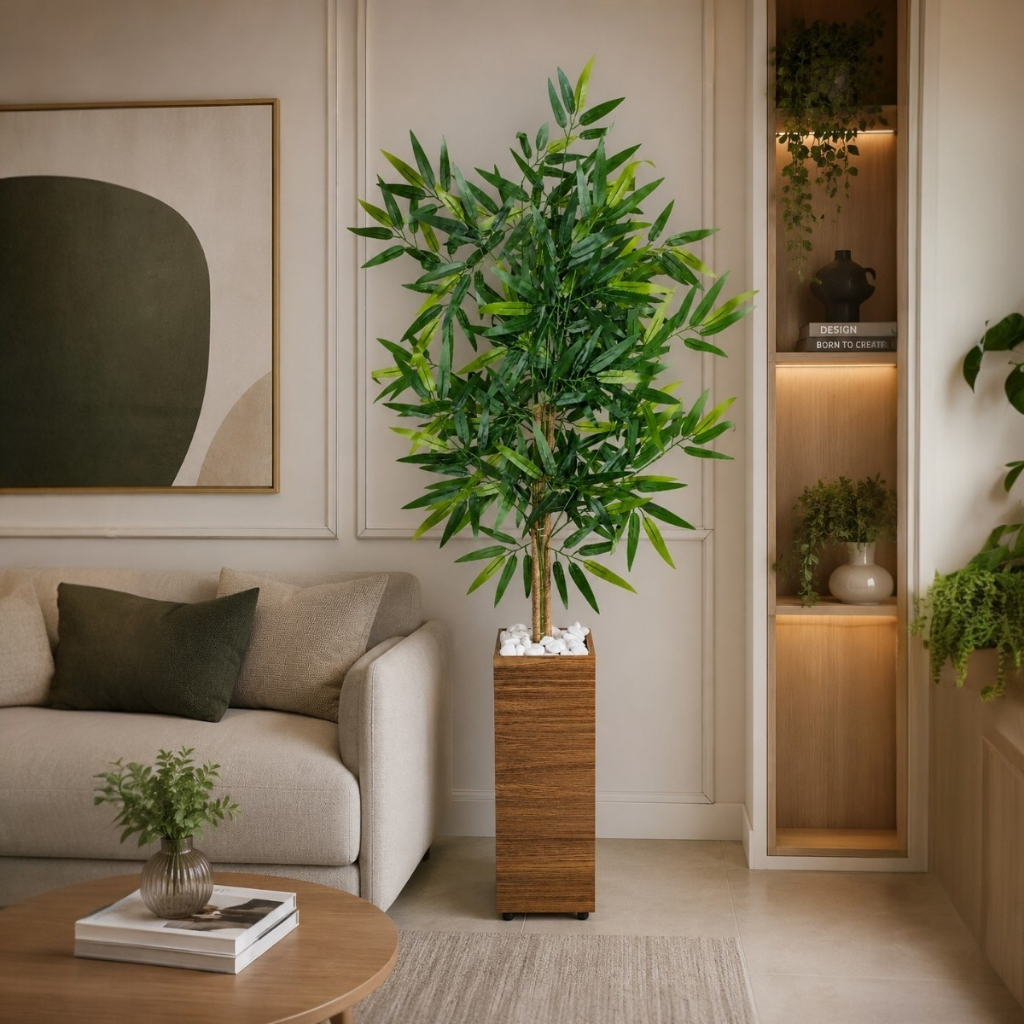 Planta Artificial Bambu Mosso da Sorte Decoração