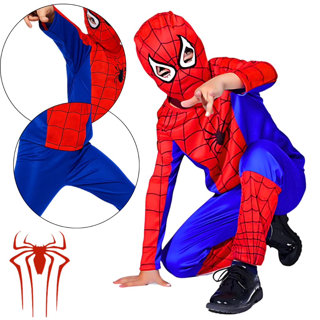 Fantasia Infantil Homem Aranha Completa Festa Cria