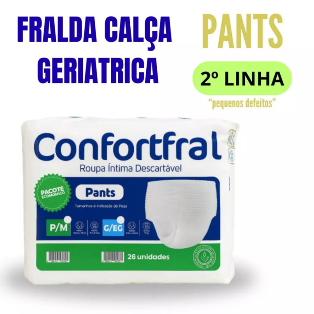 FRALDA SEGUNDA LINHA CONFORTFRAL PANTS CALÇA P/M 