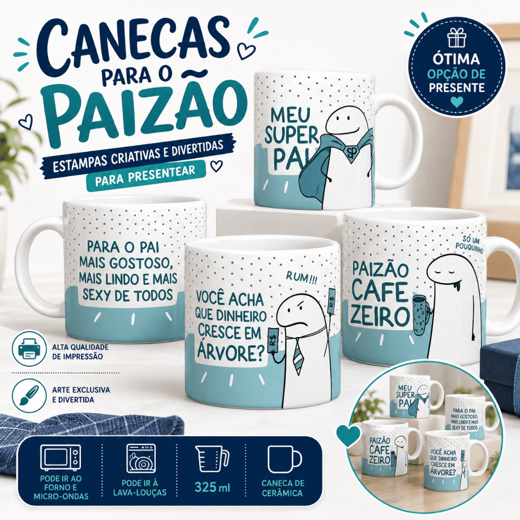 Caneca Personalizada Flork Presente Dia dos Pais D