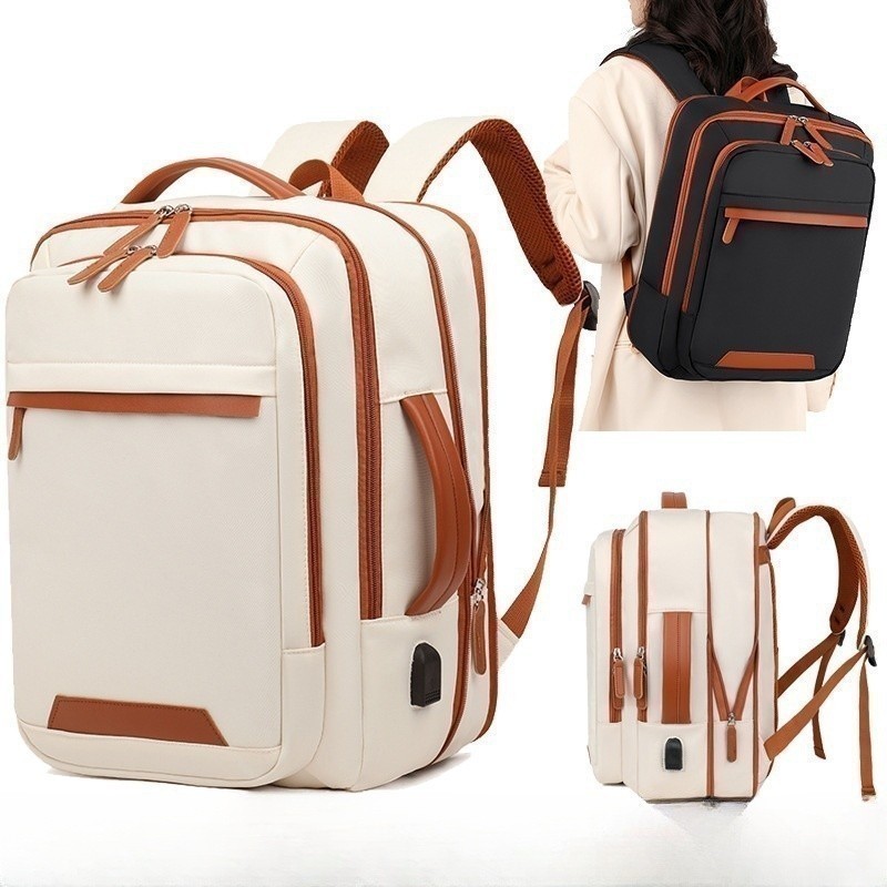 Mochila Unissex Expansível Impermeável Grande Ca