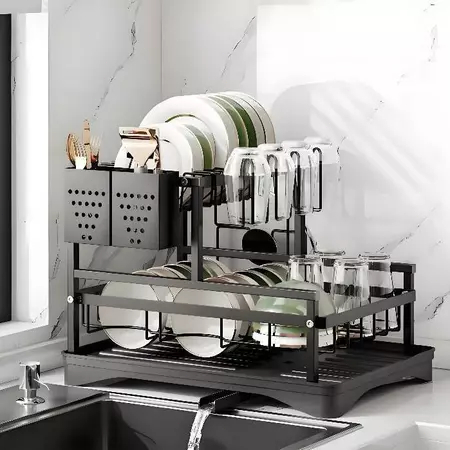 Escorredor de Louças Rack Aço Carbono Organizado