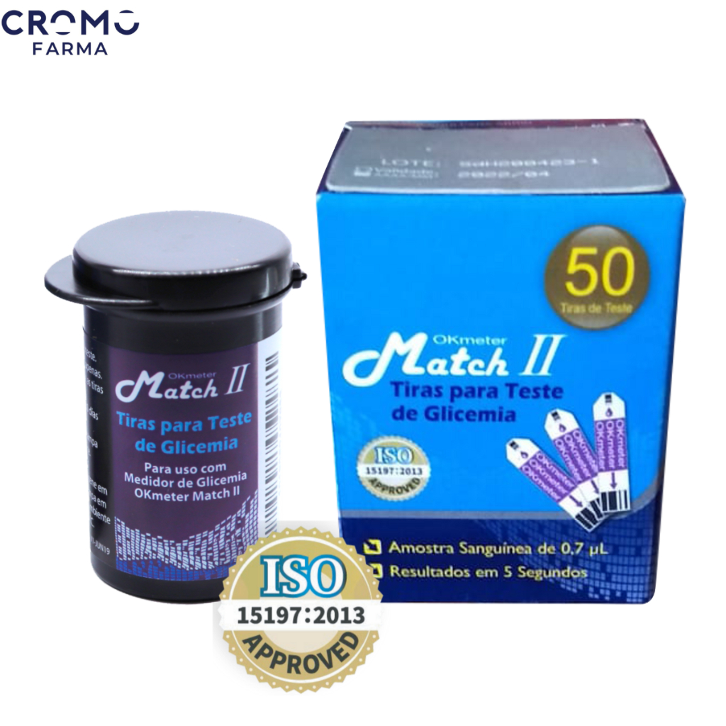 Frasco de Tiras Reagentes Glicemia  Glicose diabet