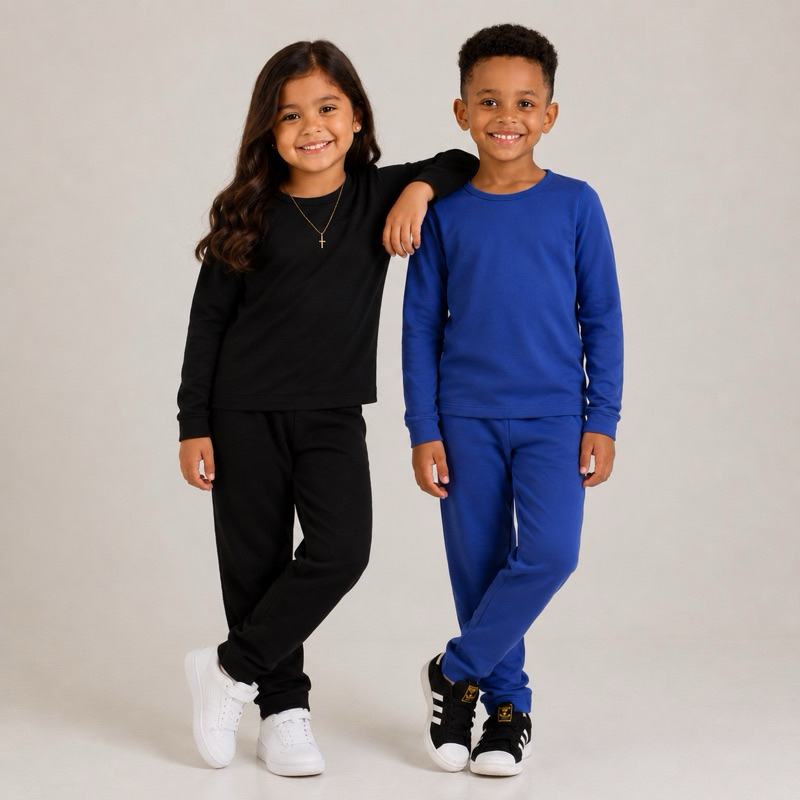 Kit 2 Conjuntos Térmicos Infantil Peluciado Uniss