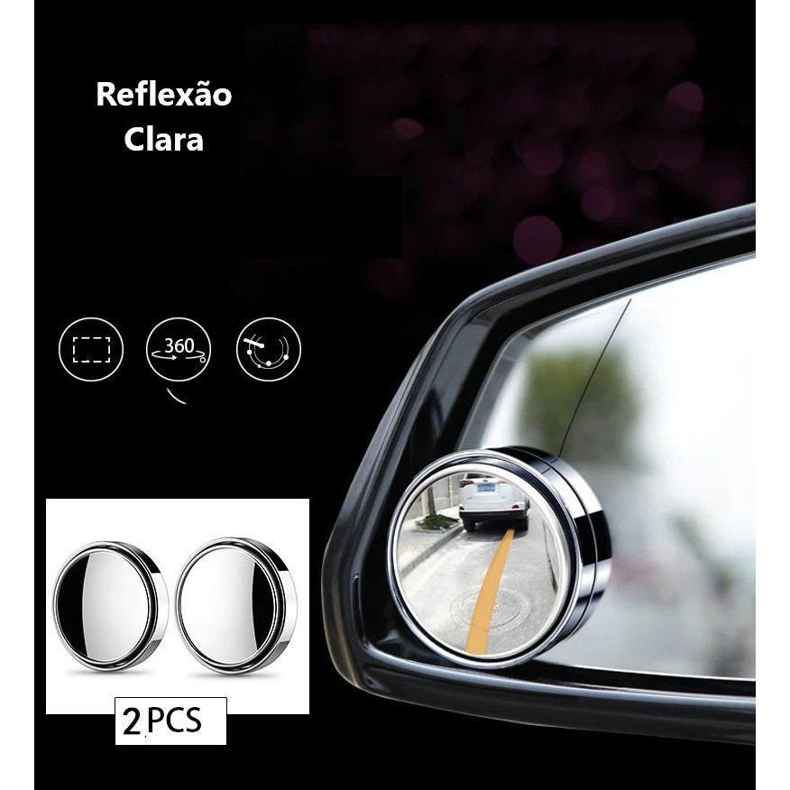 Espelho Retrovisor Carro Moto  Fixo Móvel Auxilia