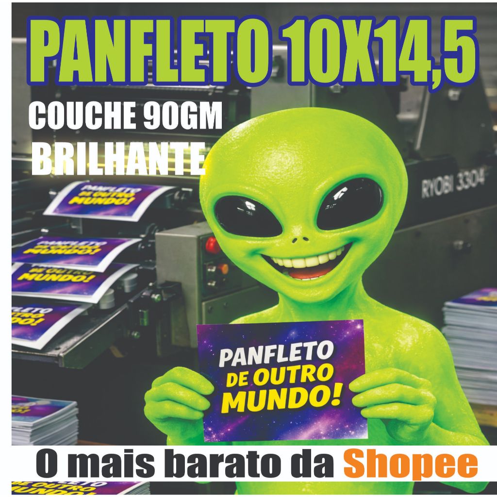 1000 Panfleto,  10×14,5cm – 4×0 &#
