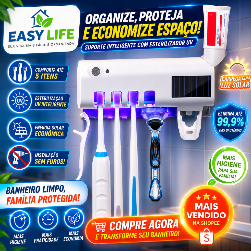 Porta Escova De Dentes Esterilizador Com Luz UV An