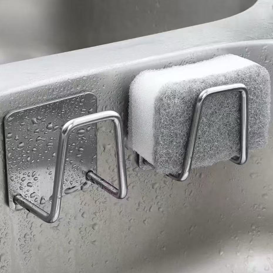 Aço inoxidável Suporte Porta Esponja para bucha 