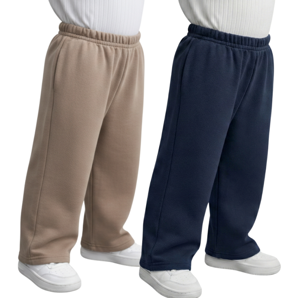 Kit 2 Calça Infantil Moletom Peluciado Inverno Re