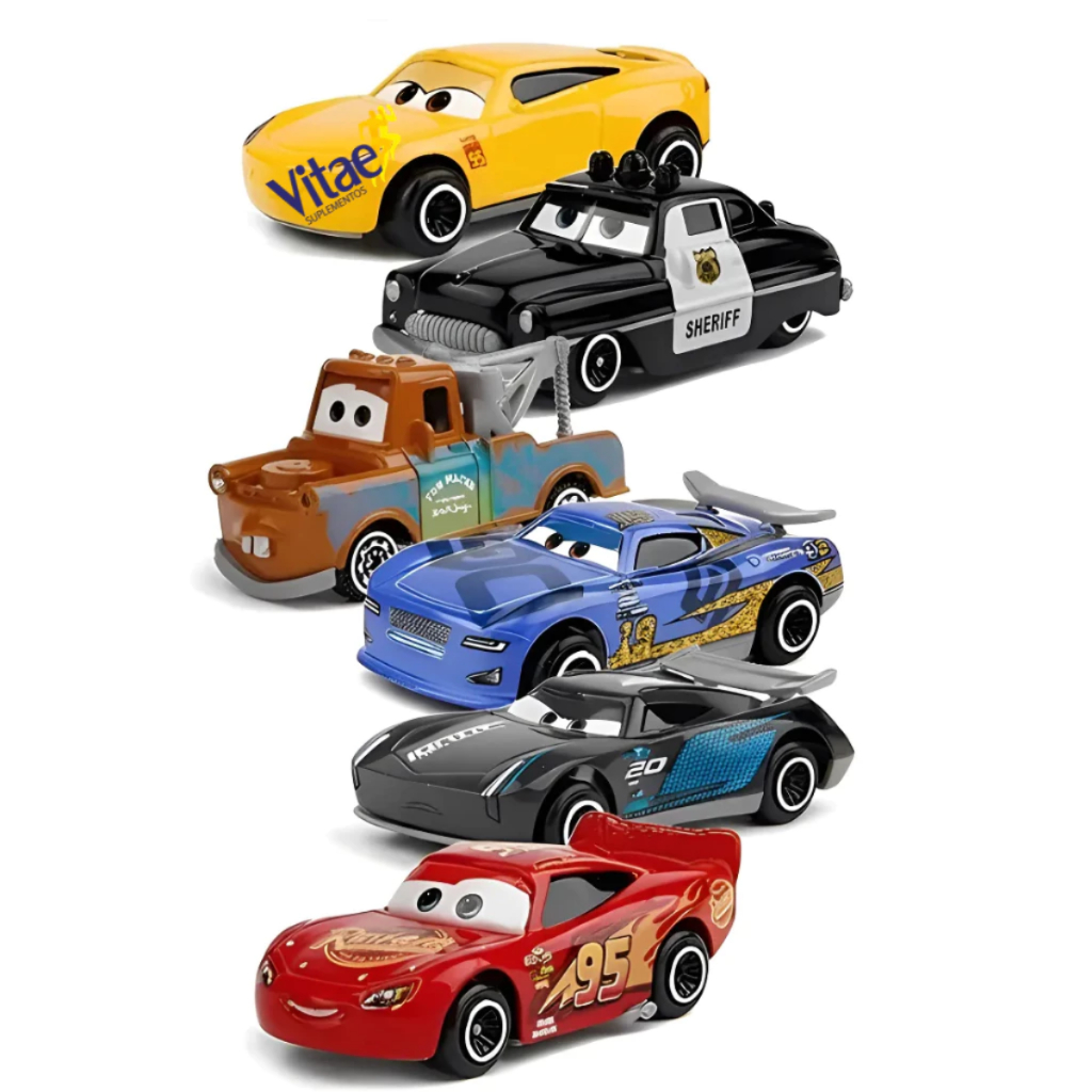 Kit 6 Carrinhos Relampago MCqueen Carrinhos Resist