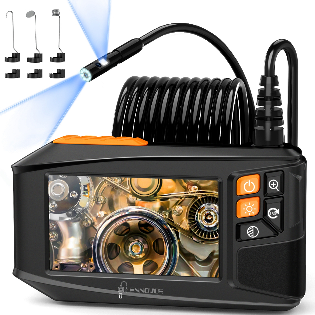 NDT Endoscópio com Câmera 1080P e Tela 4.3, Cabo