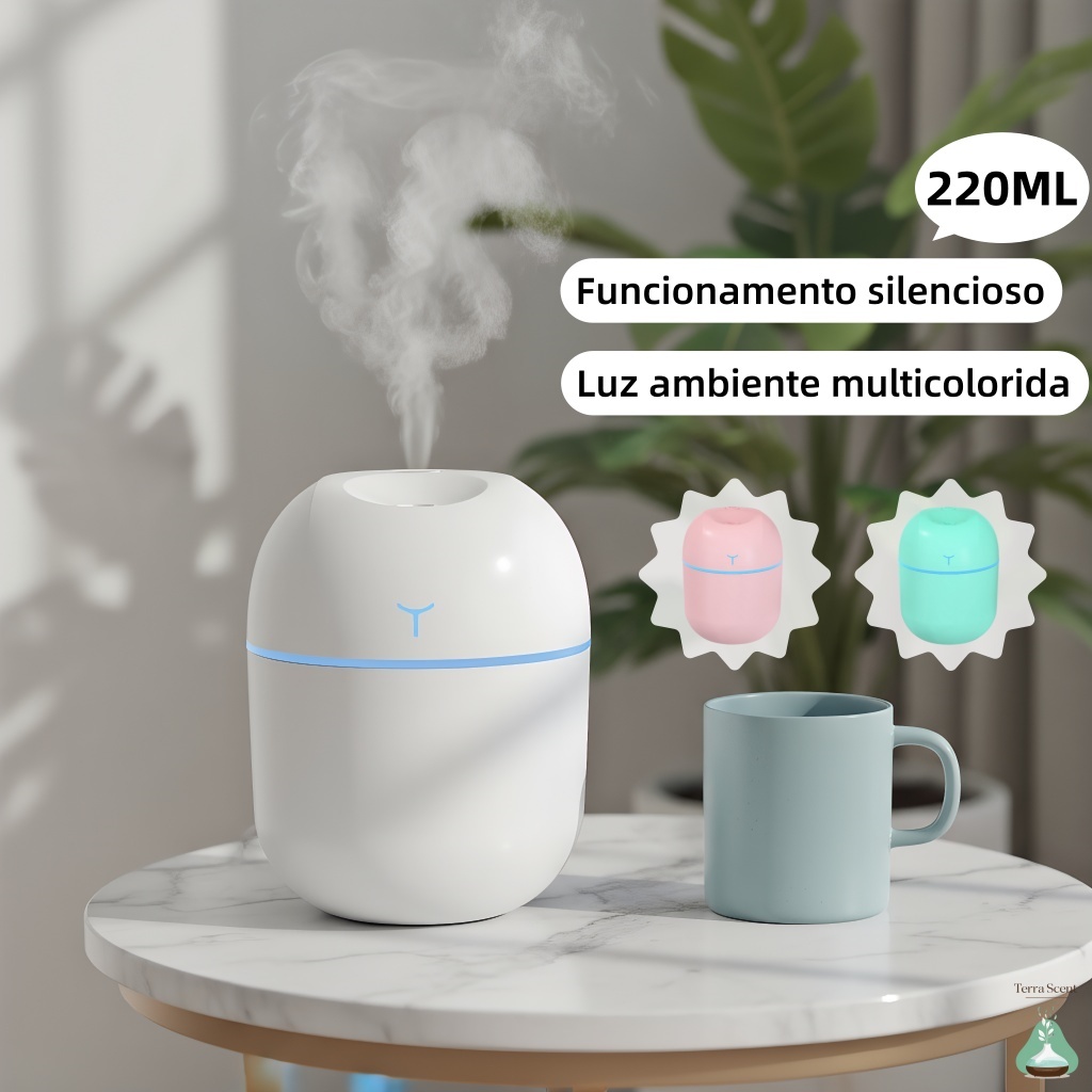 Umidificador Difusor Aromatizador Portátil Usb Le