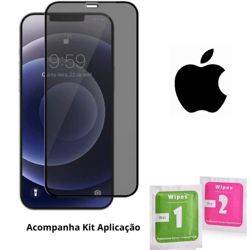 Kit Película IPhone Privacidade de Vidro 3D Priva