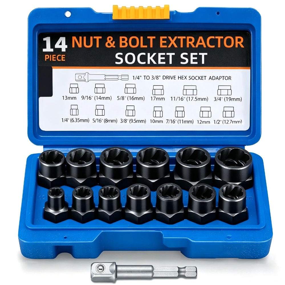 Kit 14 Peças Extração De Parafuso E Porca De Im