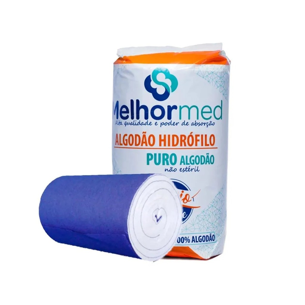 Algodão Rolo Hidrófilo MelhorMed 500gr Com Anvis