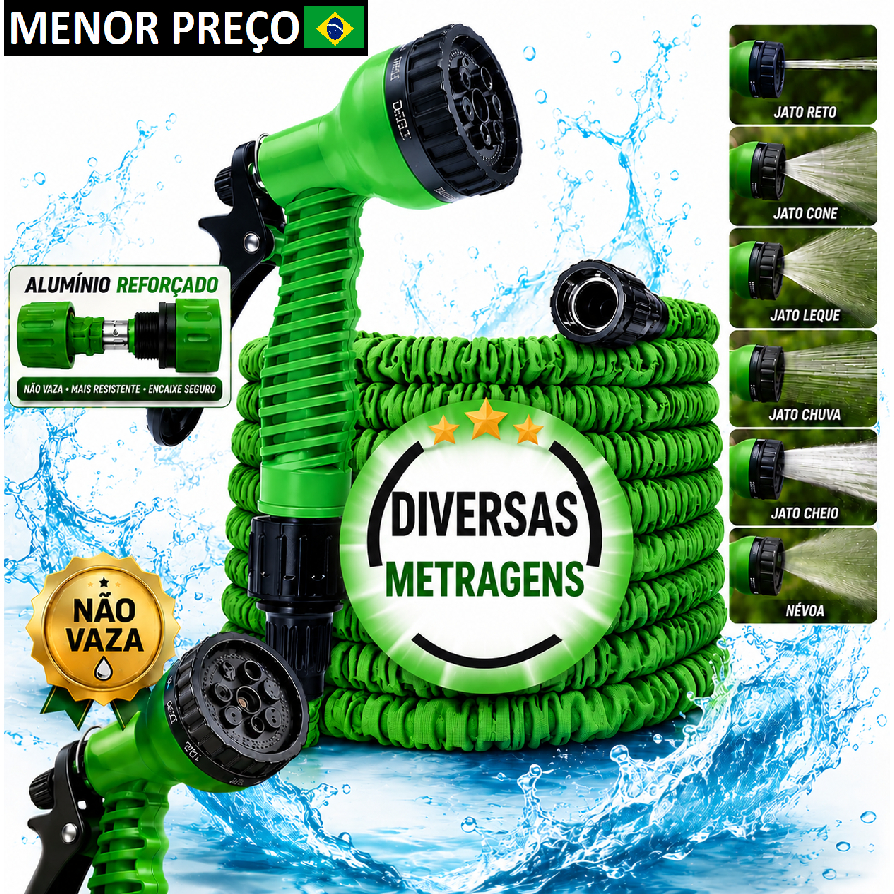 Mangueira Magica 30 Metros Expansível Com Esguich