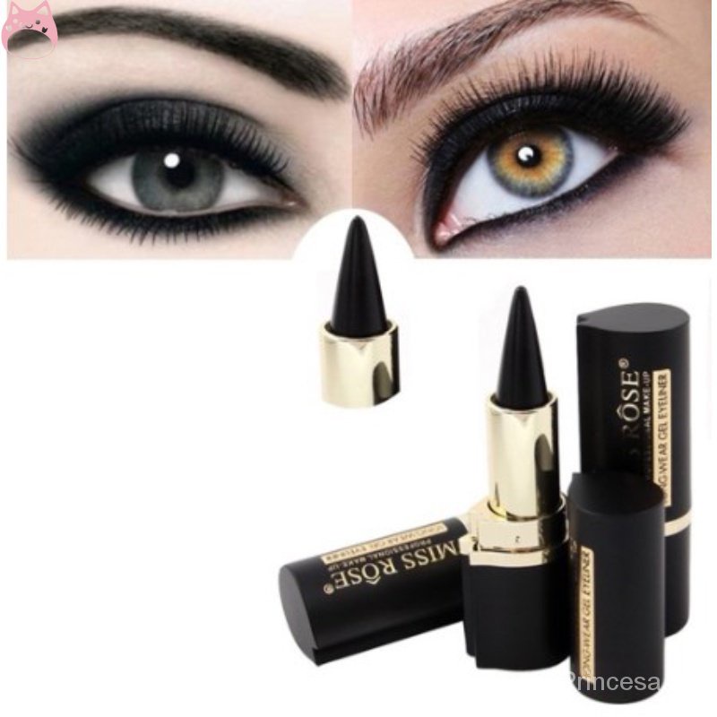 [Princesa]	Ds Lápis De Olhos Em Gel Preto À Prov