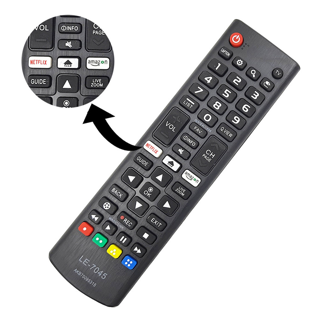 Controle Remoto Compatível LG 32lk615bpsb Akb7537