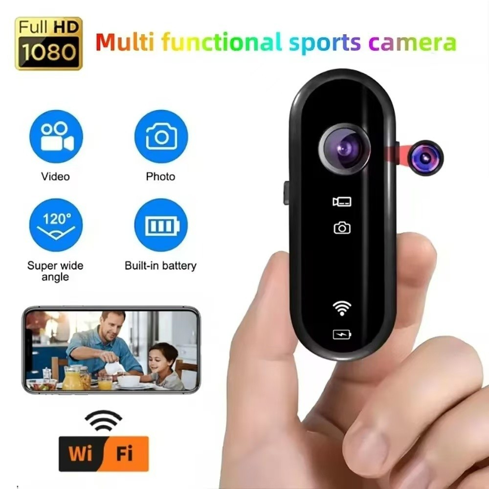 1080P Mini Câmera De Ação Full HD Anti-Vibraç�