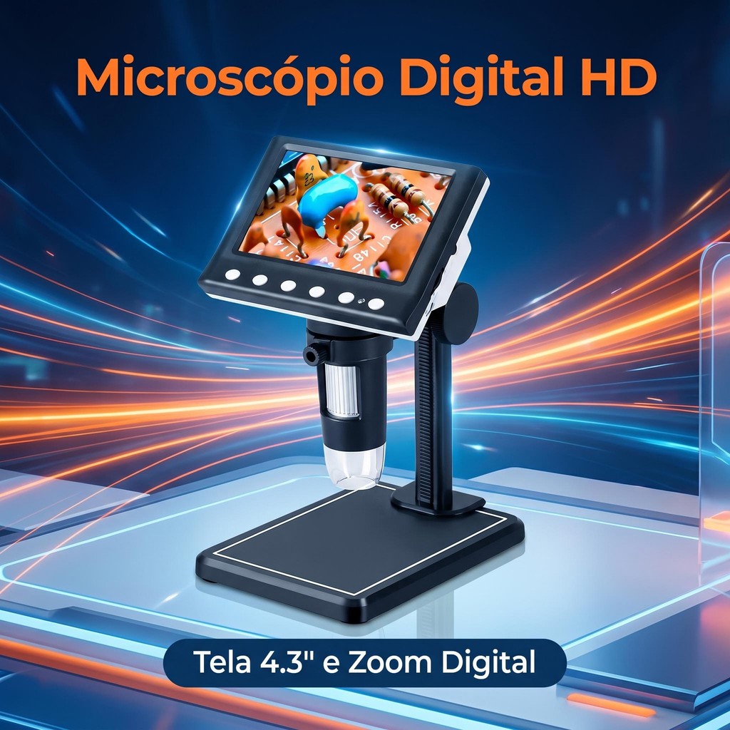 Microscópio Portátil Digital Lelong Le-2072