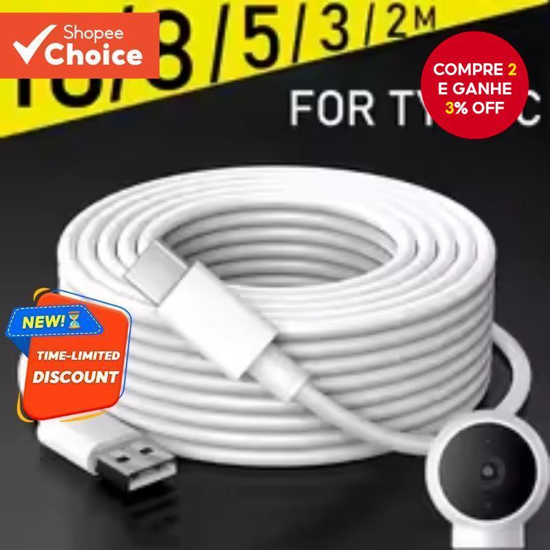 Cabo 3M/5M/8M/10M/12M USB-C Para-Carregamento Ráp
